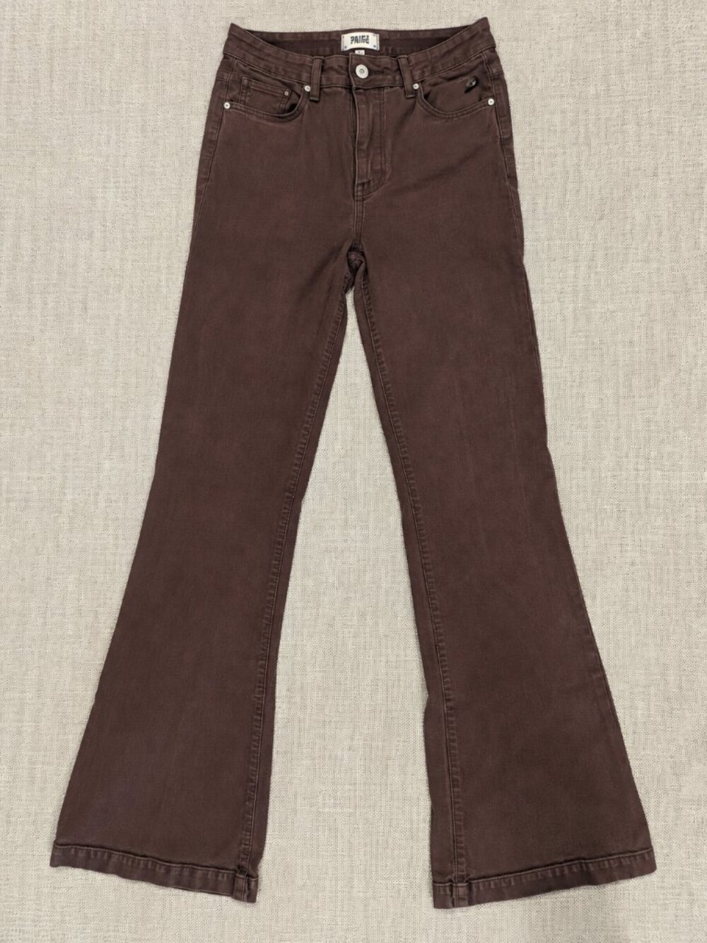 PAIGE Anessa Brown Wide Leg Jeans Size 27